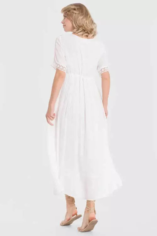 Бяла плажна рокля Astratex
