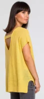 Жълт пуловер с туника